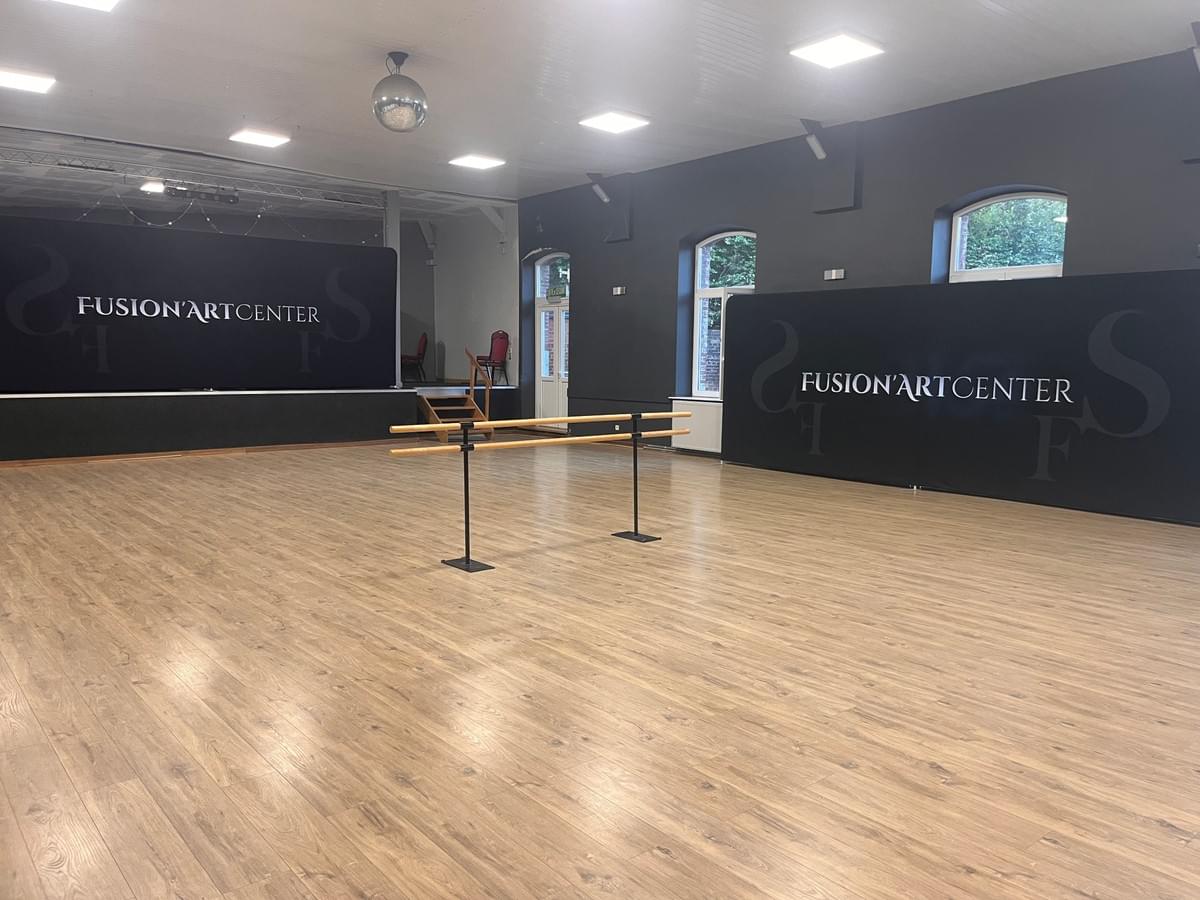 Notre espace de danse — locaux actuels de Fusion’Art Center à La Louvière