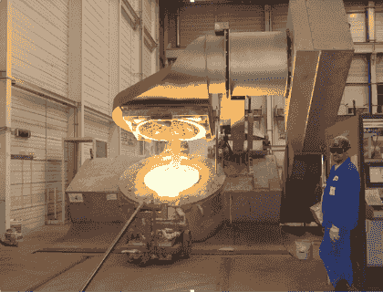 Laboratory scene illustrating risks associated with combustible metals.