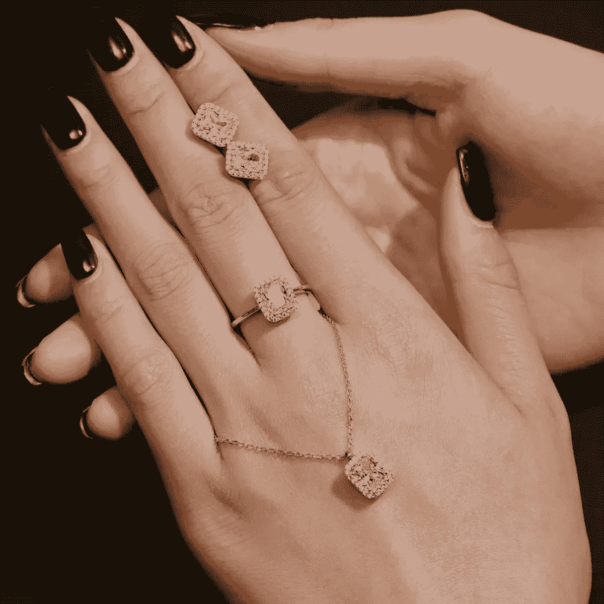 mothers day rings displayed elegantly across different fingers