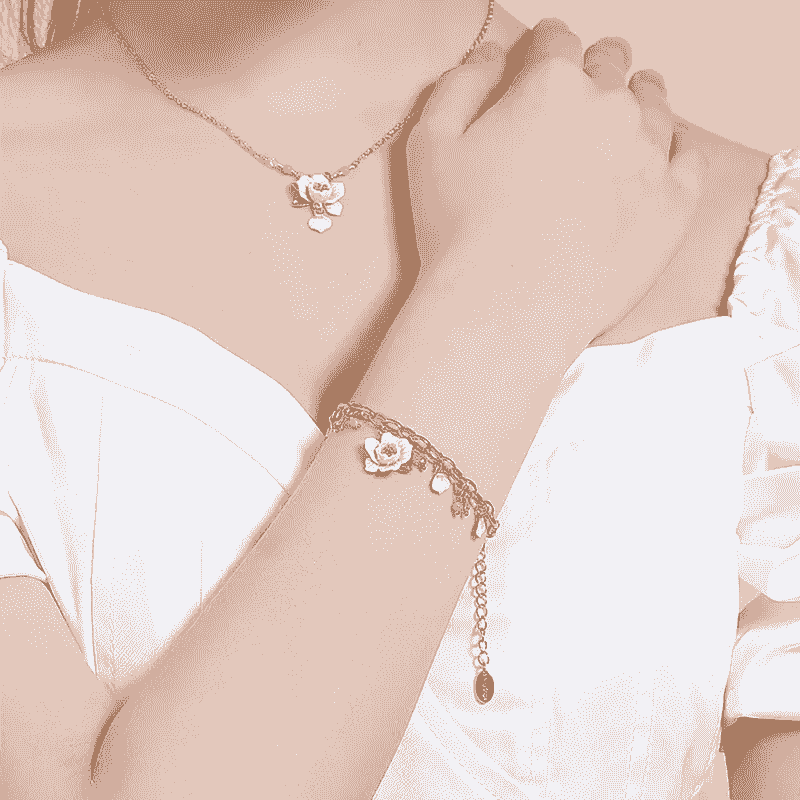 Beautiful flower bracelet showcasing intricate design
