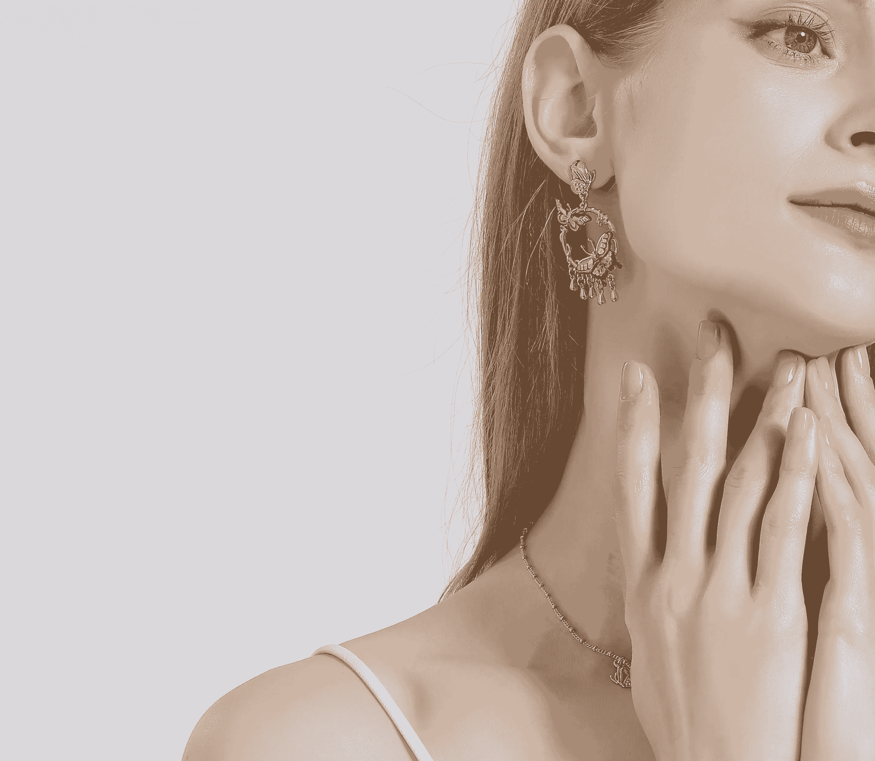 Stylish artistic post earrings perfect for off shoulder dress