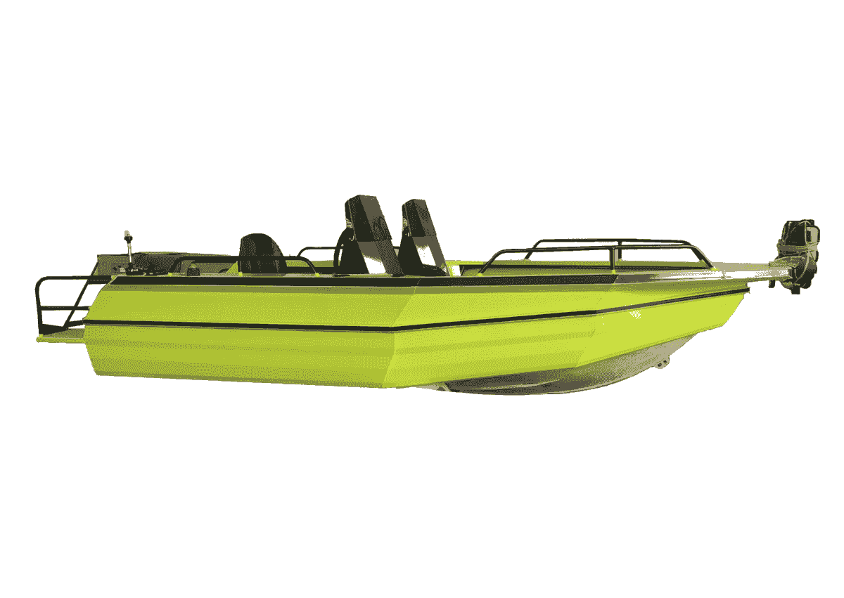 Custom aluminum flats boat on water during fishing adventure.