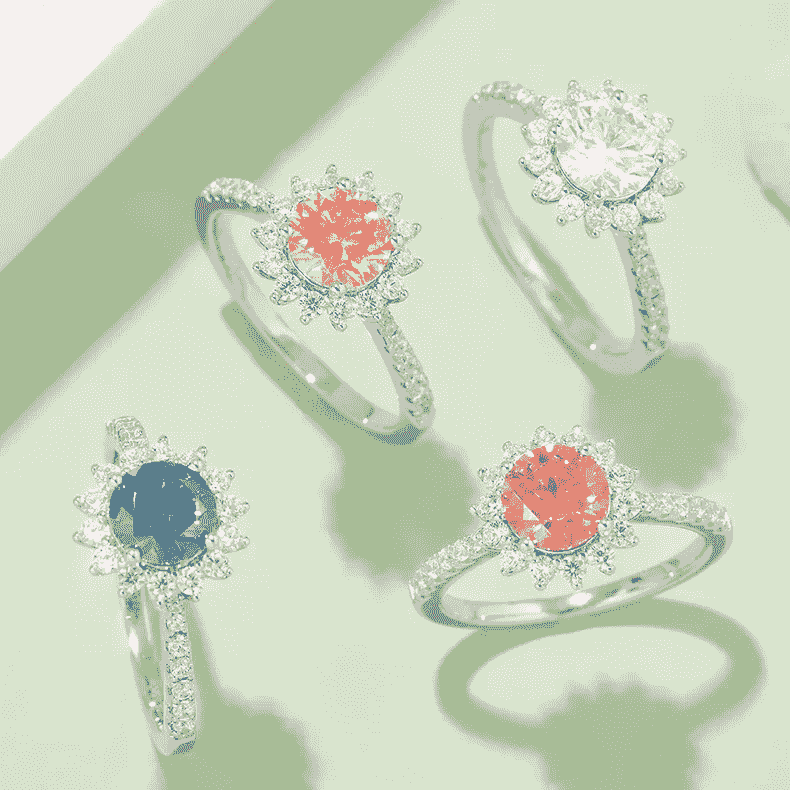 Explore trending engagement rings by DEDEJILL showcasing unique designs.