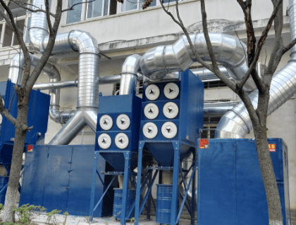 Advanced baghouse equipment control system managing dust collector operations. Advanced baghouse equipment control system managing dust collector operations.