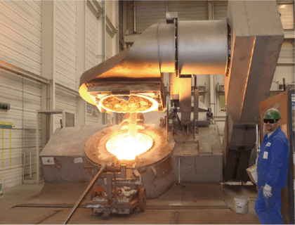 metal work dust extraction process in action
