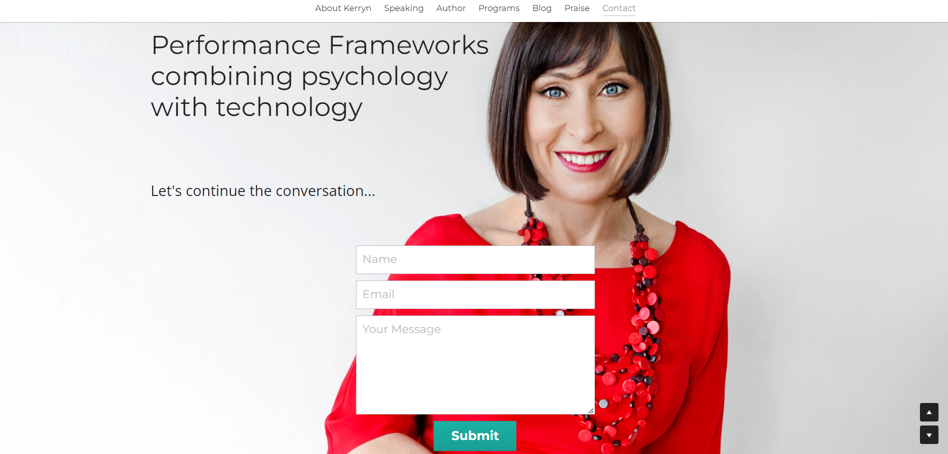 Sito web di consulenza come Kerryn