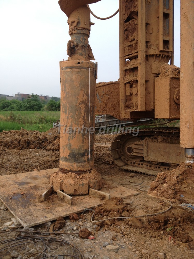 DTH hammer in action during down-the-hole drilling DTH hammer in action during down-the-hole drilling