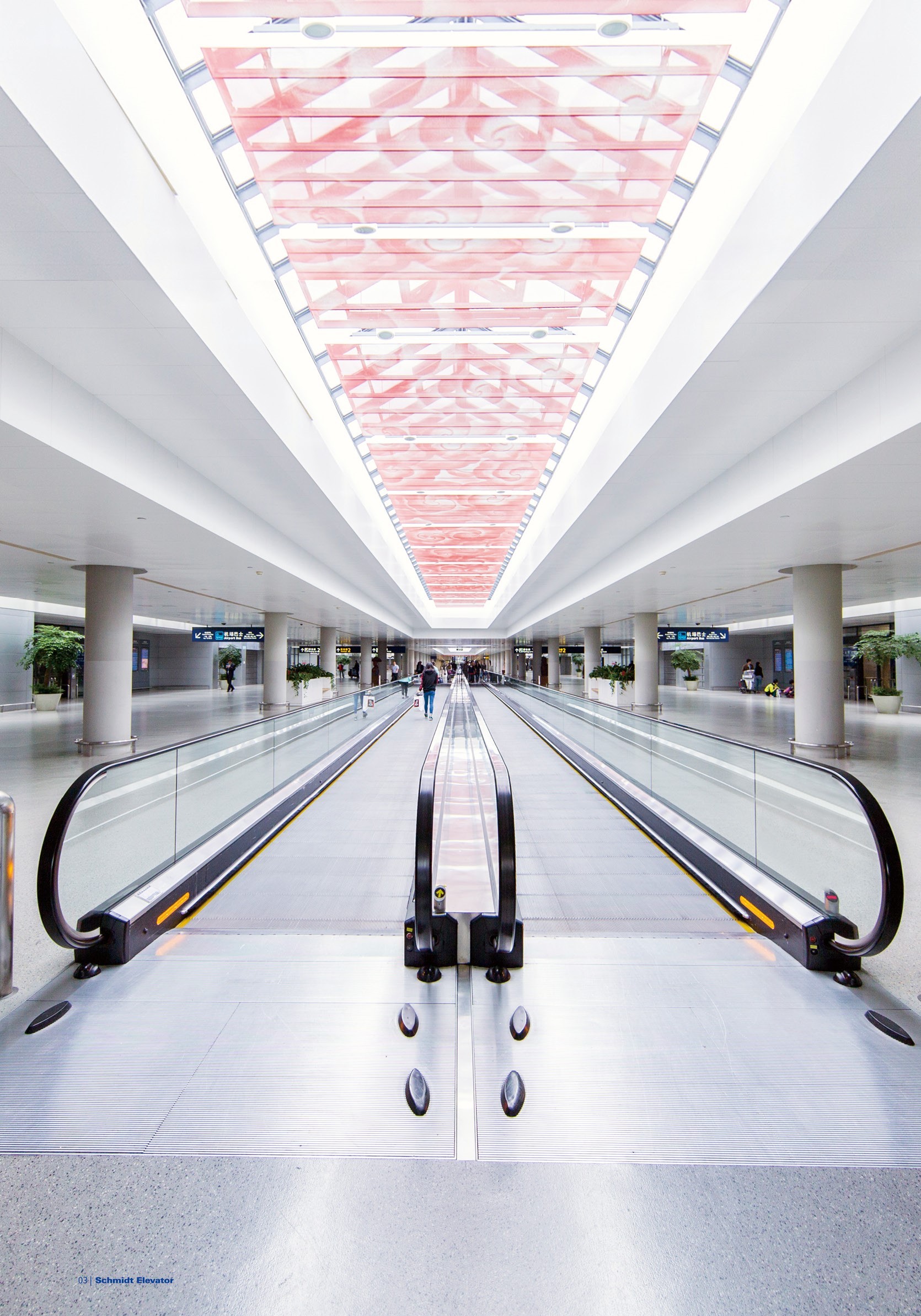 Passenger travelator in airport Passenger travelator in airport