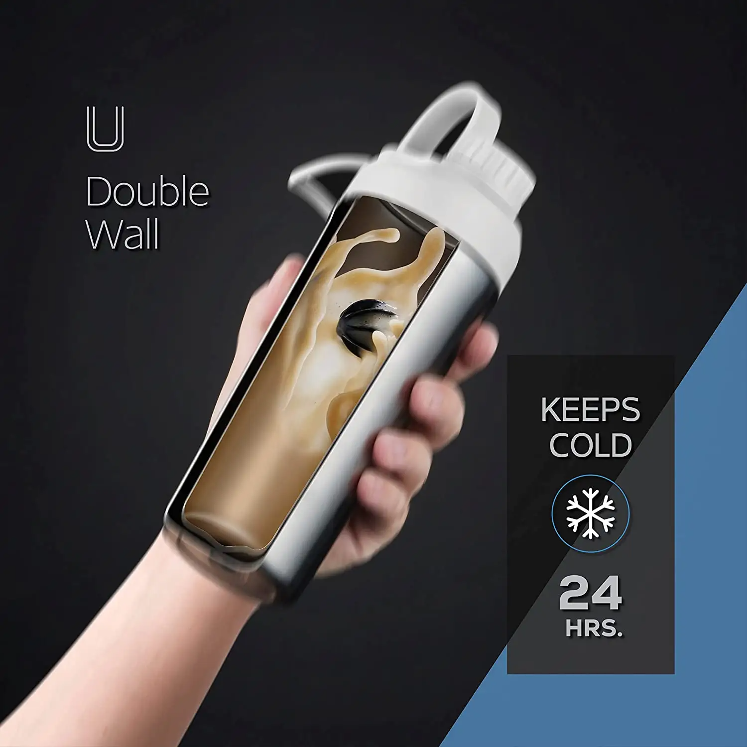 Customized large insulated water bottle with handle Customized large insulated water bottle with handle