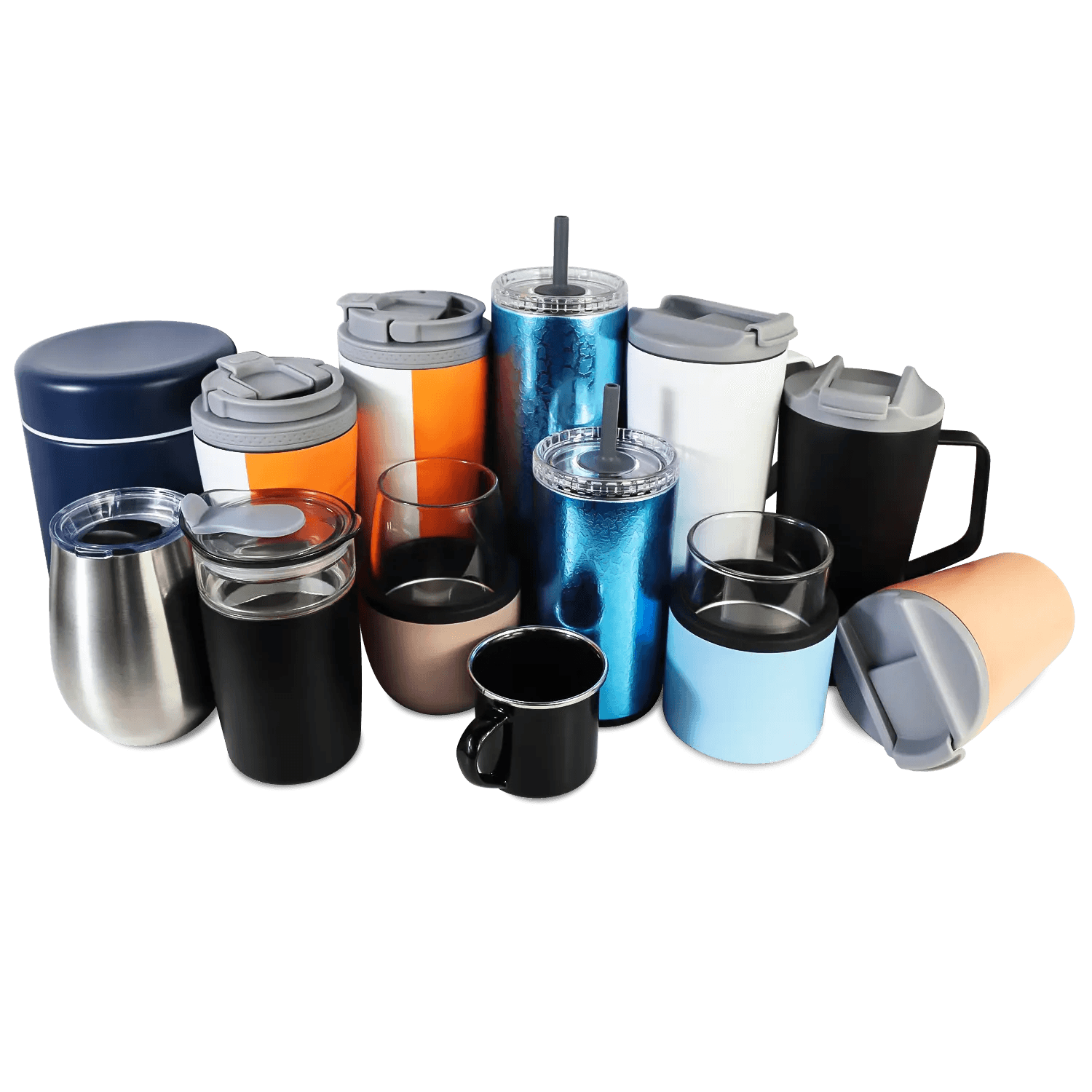 various travel mugs for road trips