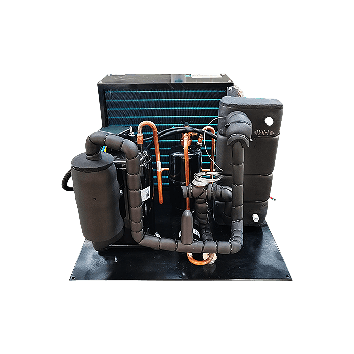 Detailed view of components in a water source heat pump system Detailed view of components in a water source heat pump system
