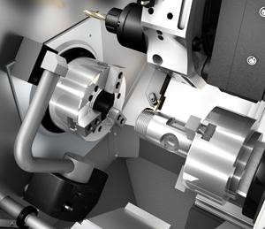 Aerospace machine cutting metal part Aerospace machine cutting metal part
