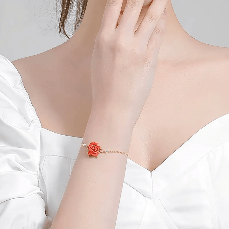 Elevate your style with our stunning rose gold pearl bracelet Elevate your style with our stunning rose gold pearl bracelet