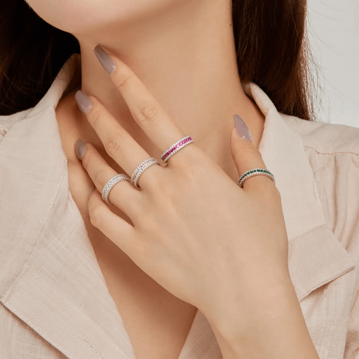 womens everyday rings displayed elegantly on velvet womens everyday rings displayed elegantly on velvet