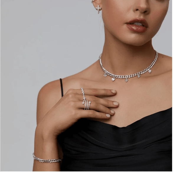 what does s steel mean on a necklace showcased among various styles