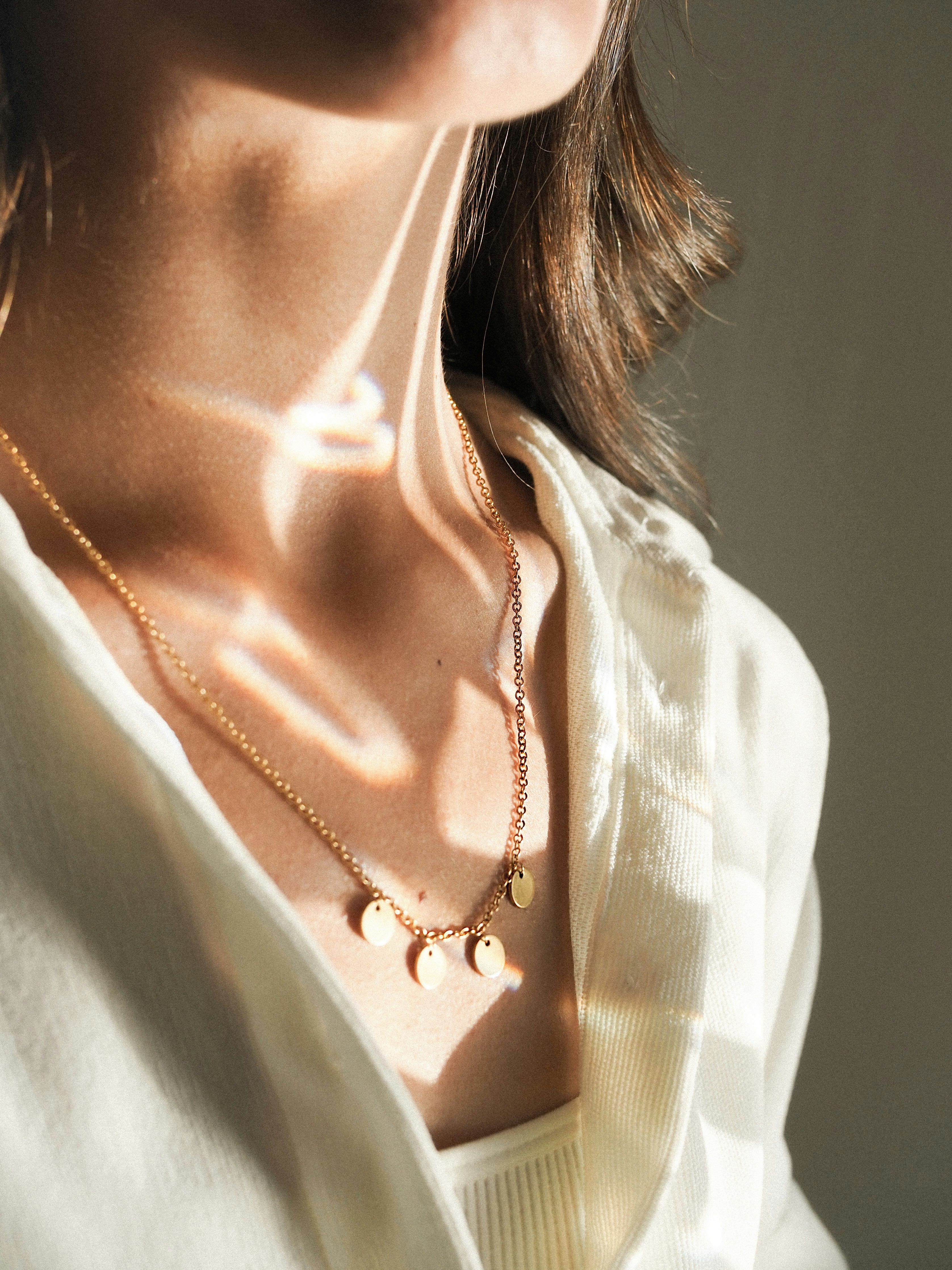 Beautiful woman wearing stylish necklaces for sister. Beautiful woman wearing stylish necklaces for sister.