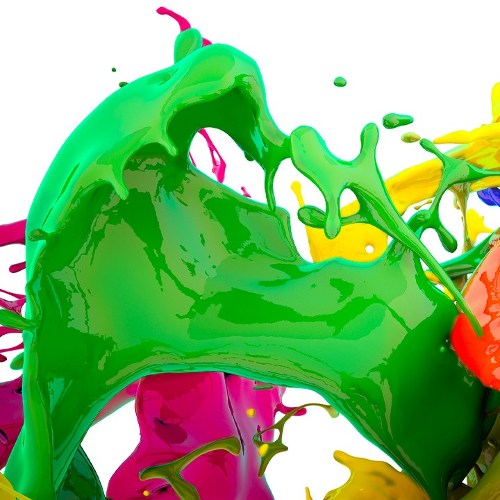 Vibrant watercolor palette showcasing the versatility of waterbased ink Vibrant watercolor palette showcasing the versatility of waterbased ink