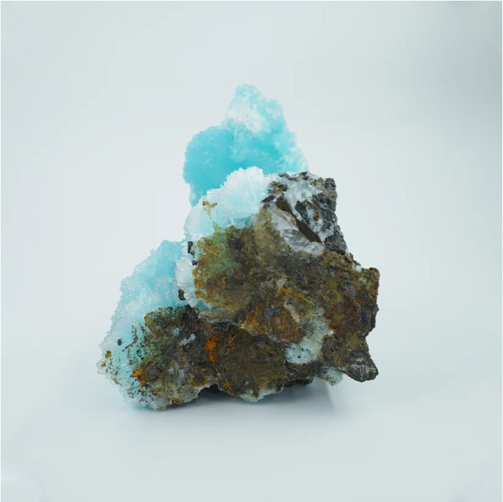 beautiful natural blue aragonite crystal showcasing calming colors beautiful natural blue aragonite crystal showcasing calming colors