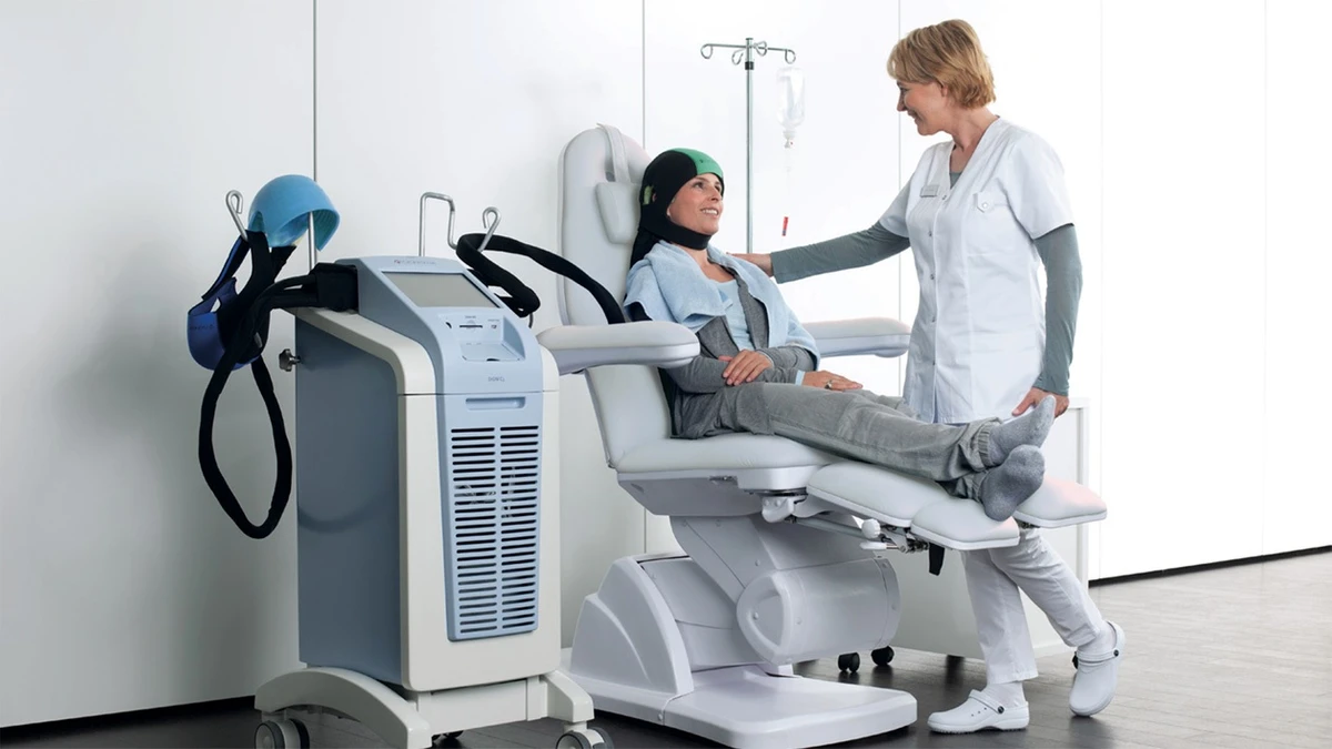 cooling cap for cancer patients helping retain hair during treatment