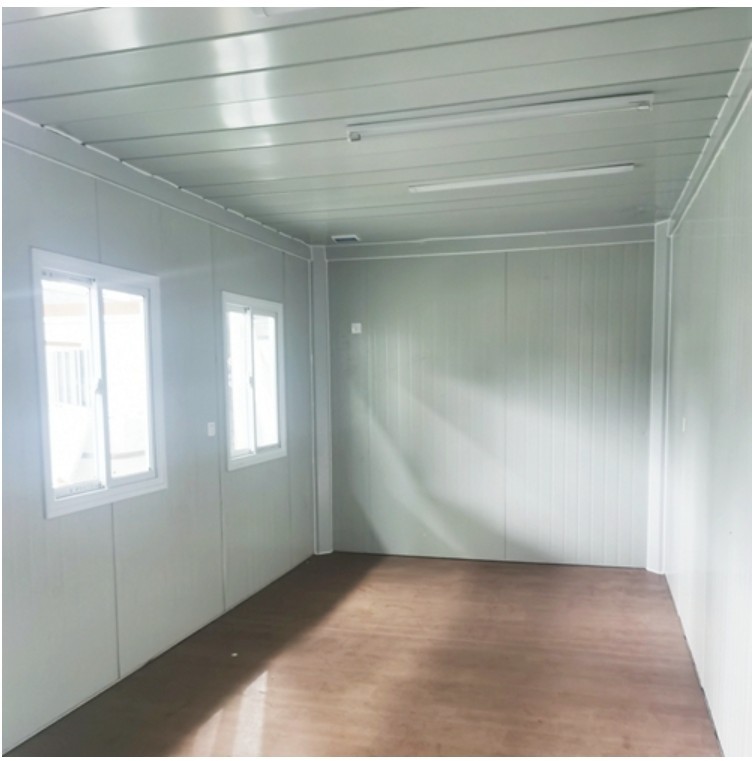 Modern interior design of detachable container house showcasing innovative layout.