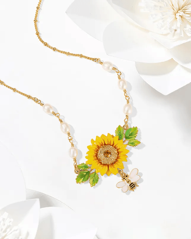 sunflower necklace showcasing vibrant designs sunflower necklace showcasing vibrant designs
