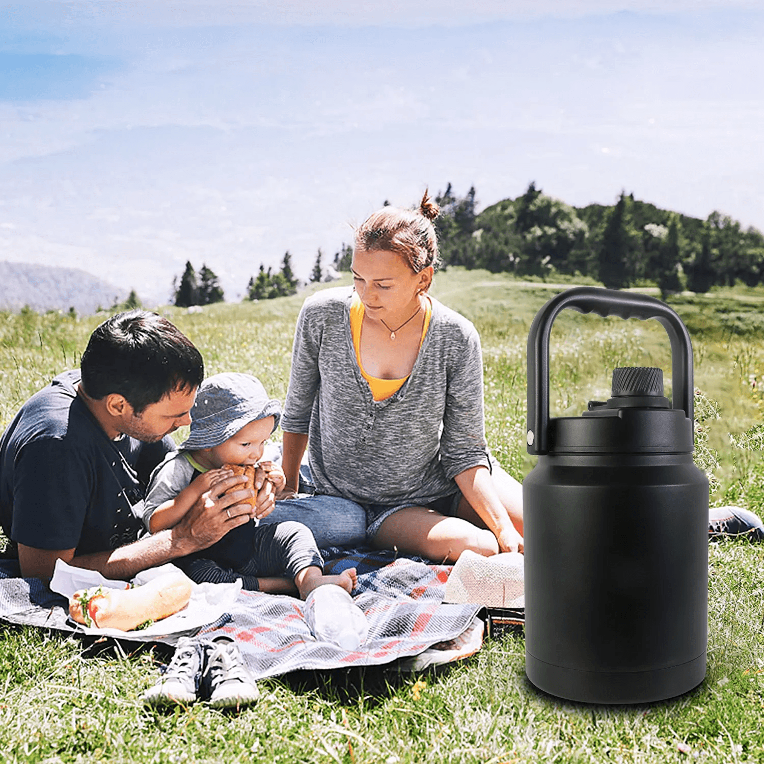 Best slim can koozie being used at picnic Best slim can koozie being used at picnic