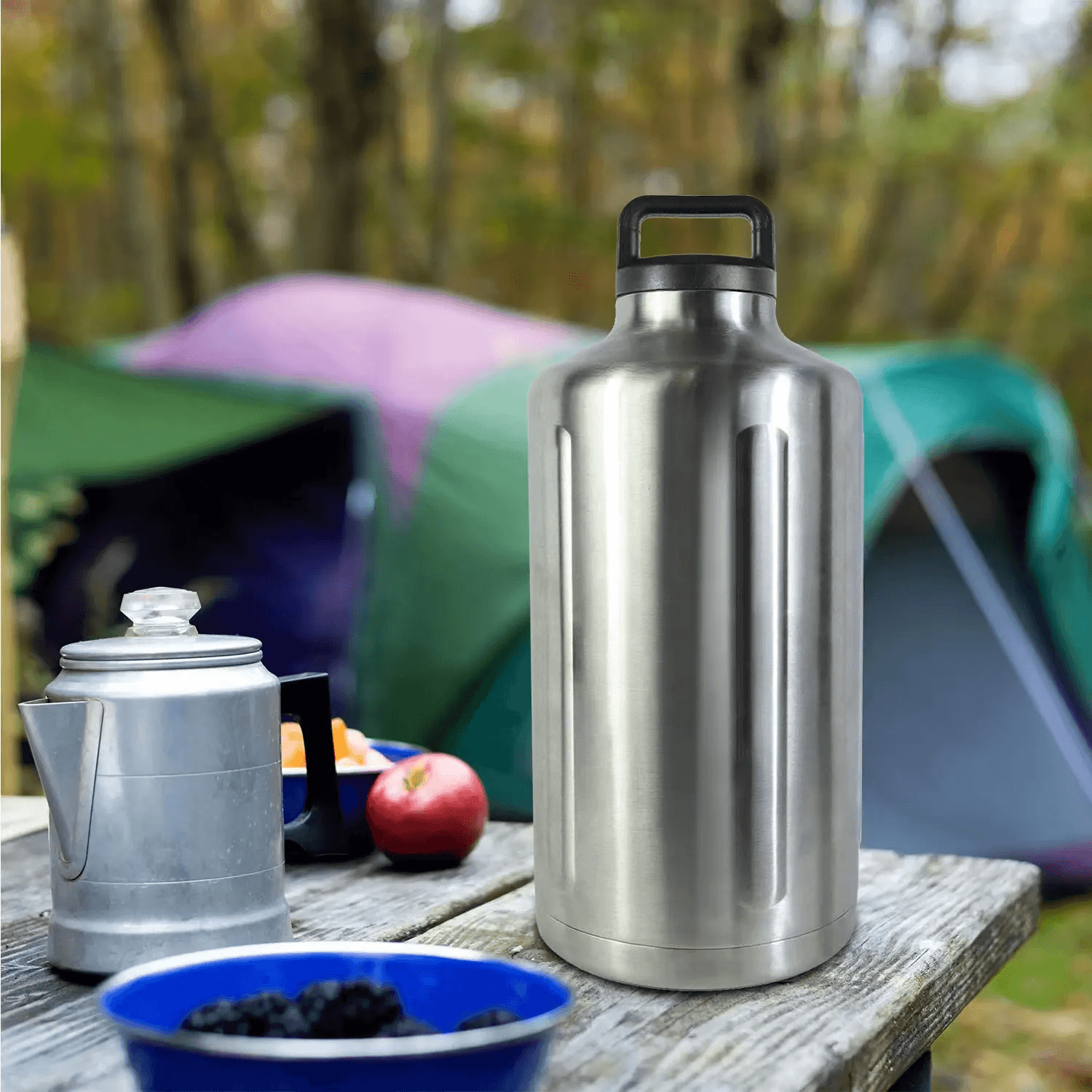 Durable and portable leak proof thermos for soup while camping